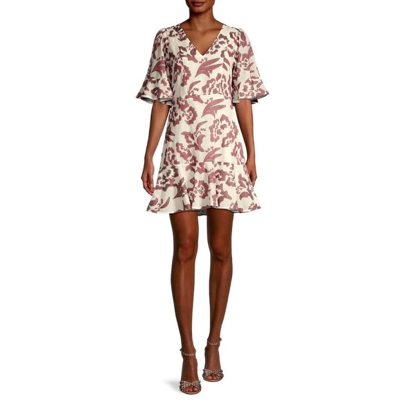 💐 🏵 HOST PICK 💐 REBECCA TAYLOR NEW w/TAGS : Amea Floral Ruffle Dress - Picture 4 of 13